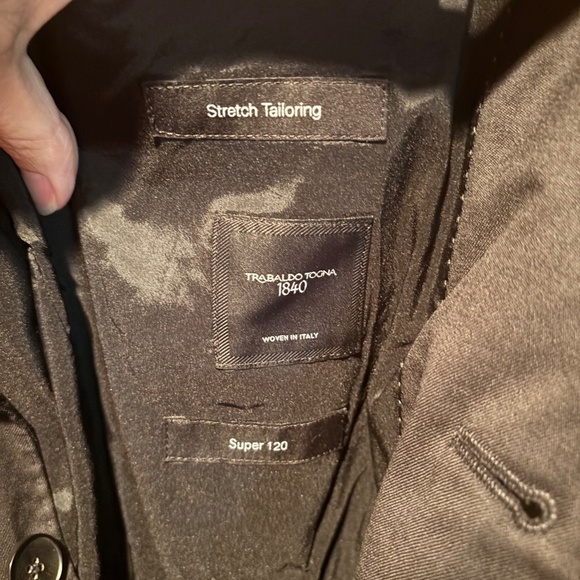 Boss Super 120 Trabaldo Togna 1840 Virgin Wool Suit Jacket Blazer Black 42L NWOT - Picture 5 of 8